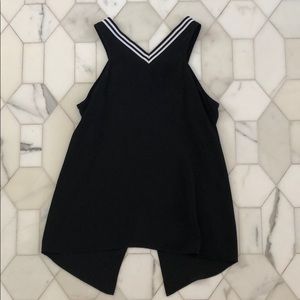 Black Express open back shirt